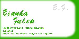 bianka fulep business card
