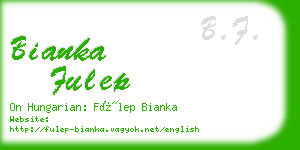 bianka fulep business card